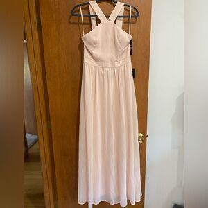Elegant Lulus Soft Blush Sleeveless Dress-NWT